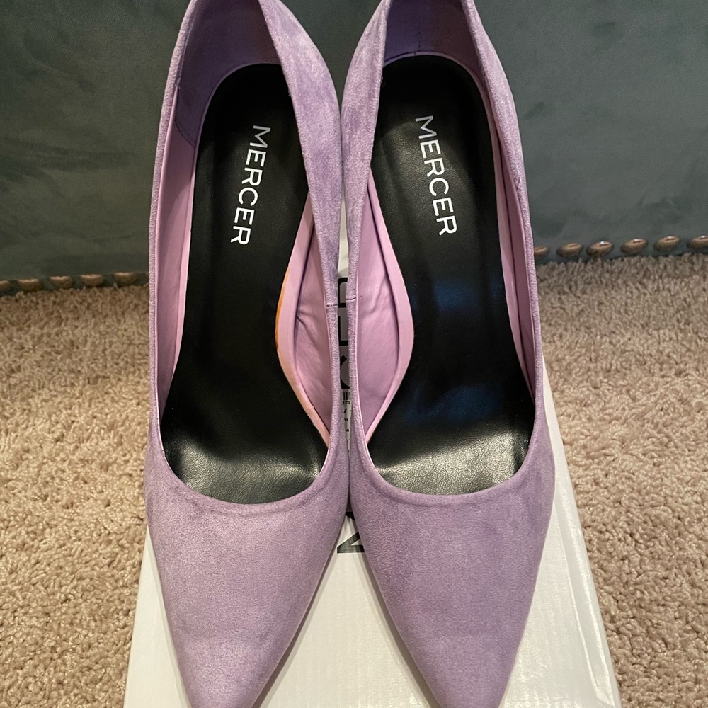 Mercer Lavender Microsuede Heels Size 10M